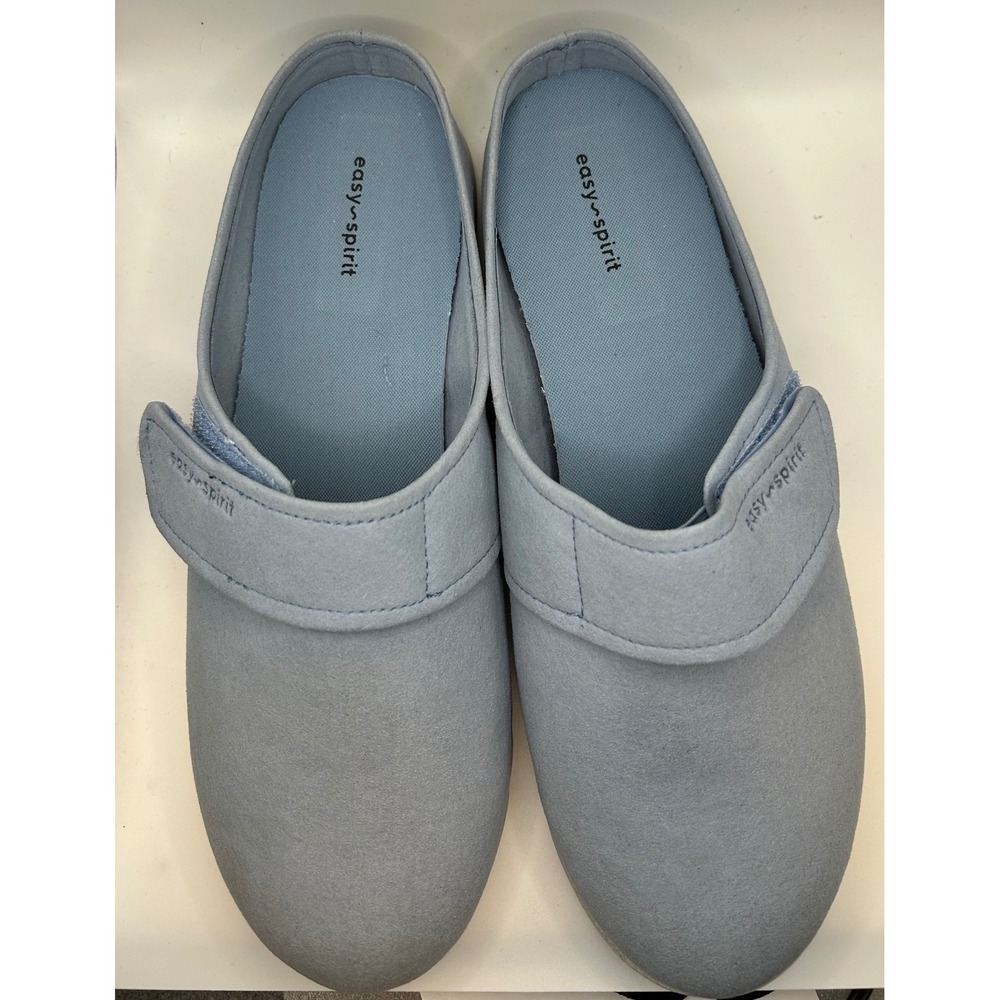 Easy Spirit Womens Light Blue‎ Slip On Mules Clogs Shoes Size 10M